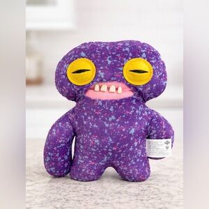 Fluffie Stuffiez Fluggers Plush Purple Speckled Monster Toy Brand New